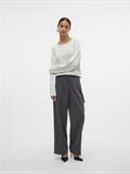 VMDOFFYSHINE LS O-NECK BLOUSE REP NOOS snow white