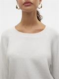 VMDOFFYSHINE LS O-NECK BLOUSE REP NOOS snow white