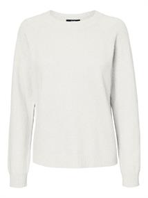 VMDOFFYSHINE LS O-NECK BLOUSE REP NOOS snow white