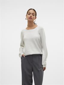 VMDOFFYSHINE LS O-NECK BLOUSE REP NOOS snow white