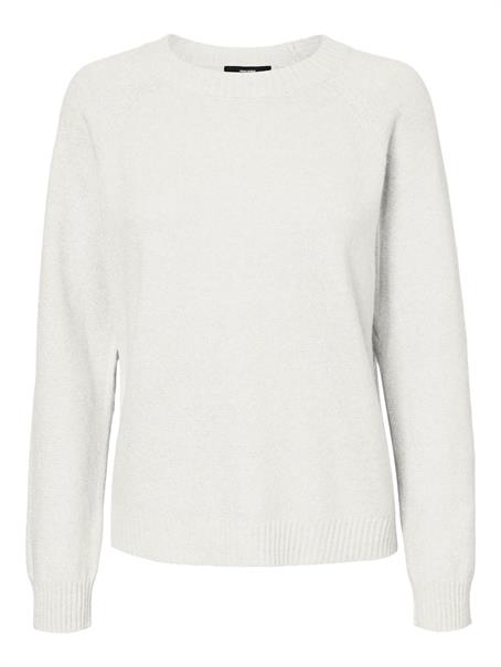 VMDOFFYSHINE LS O-NECK BLOUSE REP NOOS snow white