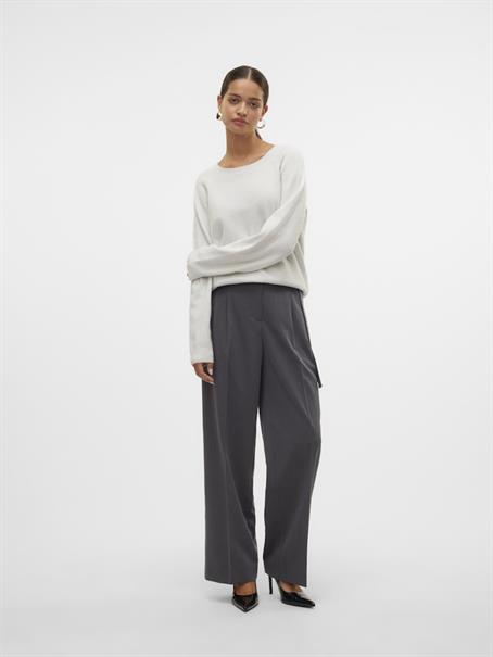 VMDOFFYSHINE LS O-NECK BLOUSE REP NOOS snow white