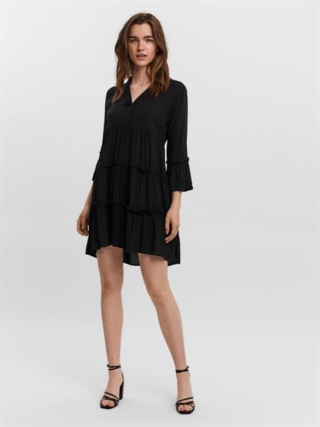 VMEASY 3/4 SHORT DRESS WVN GA black1