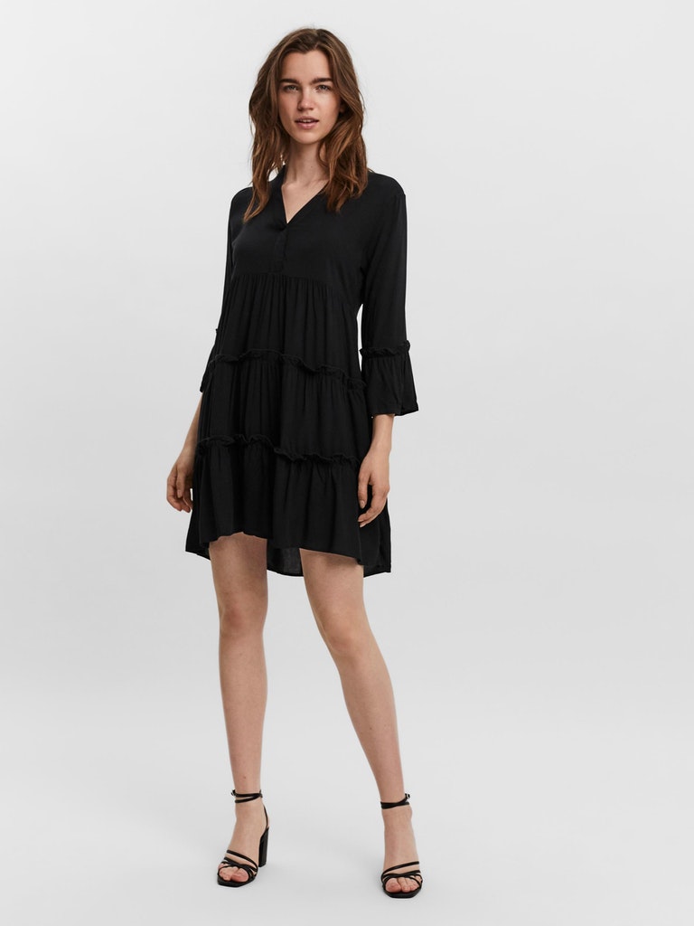 bequem online kaufen bei black VMEASY SHORT Moda Vero Kleid Damen WVN 3/4 DRESS GA