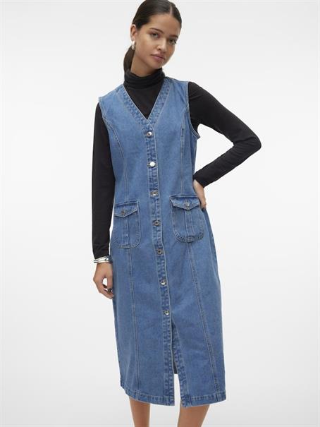 VMEDEN SL CALF DNM VEST GU3205 medium blue denim