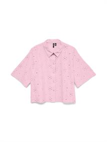 VMELIZA SHORT 2/4 SLEEVE SHIRT WVN NOOS pink-a-boo
