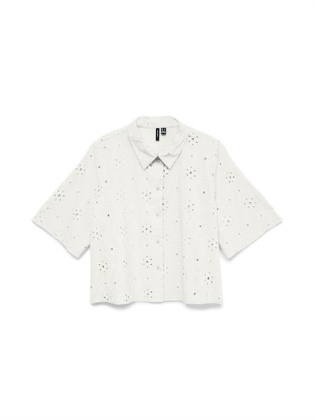 VMELIZA SHORT 2/4 SLEEVE SHIRT WVN NOOS snow white