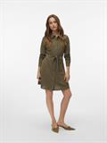 VMELLY L/S SHORT SHIRT DRESS WVN GA grape leaf