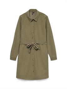 VMELLY L/S SHORT SHIRT DRESS WVN GA grape leaf