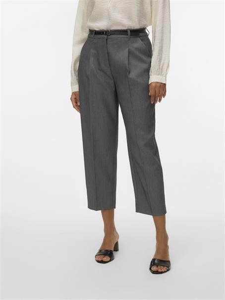 VMELMA MW BARREL BELT ANKLE PANT NOOS medium grey melange