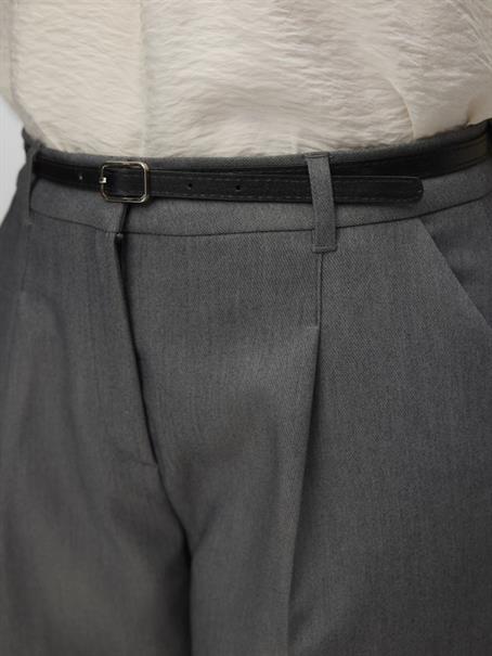 VMELMA MW BARREL BELT ANKLE PANT NOOS medium grey melange