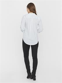 VMERIKA STRIPE 3/4 SHIRT TOP WVNE10 snow white2