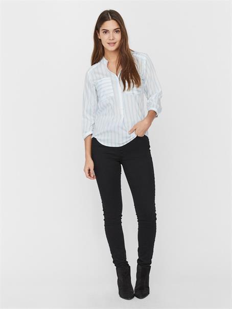 VMERIKA STRIPE 3/4 SHIRT TOP WVNE10 snow white2