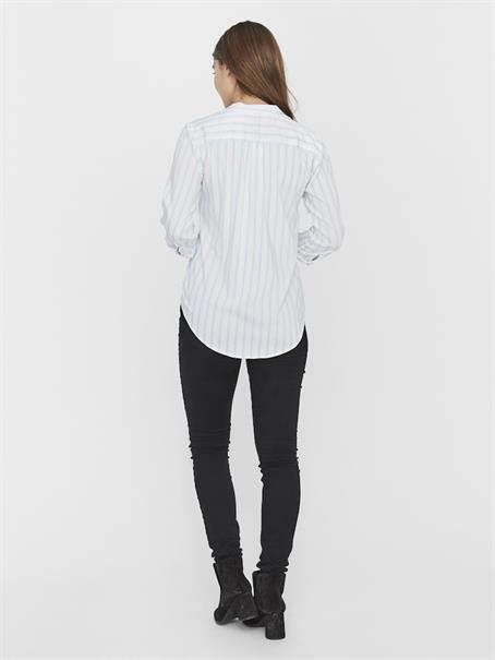 VMERIKA STRIPE 3/4 SHIRT TOP WVNE10 snow white2