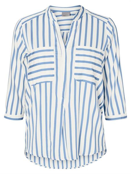 VMERIKA STRIPE 3/4 SHIRT TOP WVNE10 snow white2