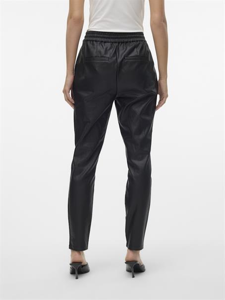 VMEVA MW LOOSE STRING COATED PANT NOOS black