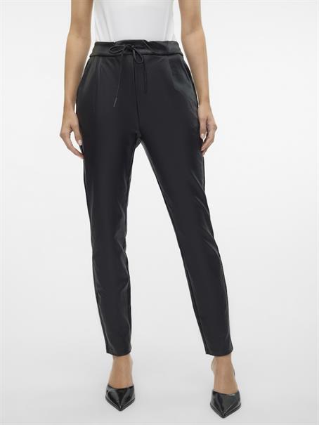VMEVA MW LOOSE STRING COATED PANT NOOS black