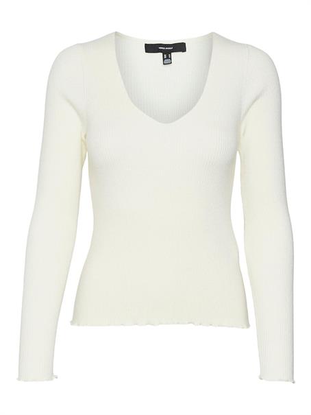VMEVIE LS V-NECK PULLOVER GA NOOS birch