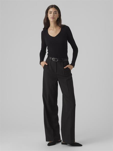 VMEVIE LS V-NECK PULLOVER GA NOOS black