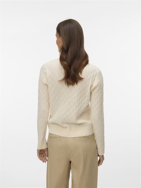 VMFANTASTIC LS O-NECK CABLE CARDIGAN birch