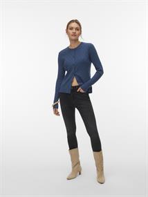 VMFANTASTIC LS O-NECK CABLE CARDIGAN dark denim