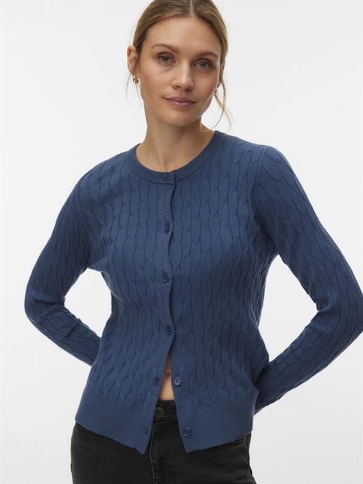 vmfantastic-ls-o-neck-cable-cardigan-dark-denim