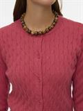 VMFANTASTIC LS O-NECK CABLE CARDIGAN holly berry