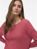 VMFANTASTIC LS V-BACK CABLE PULLOVER holly berry