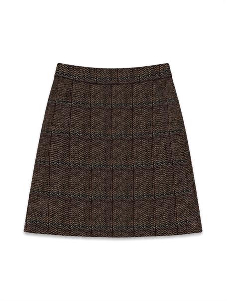VMGEMMA HW ABOVE KNEE WOOL BLEND SKIRT chocolate torte