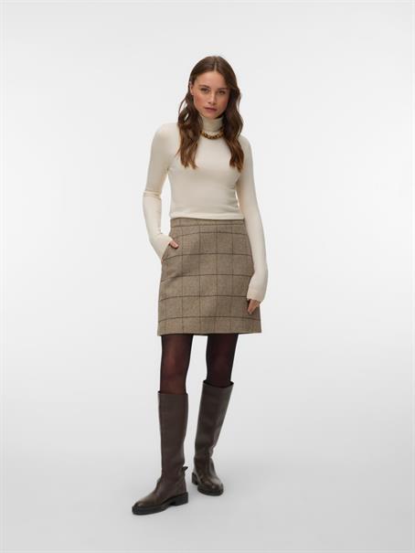 VMGEMMA HW ABOVE KNEE WOOL BLEND SKIRT light grey melange