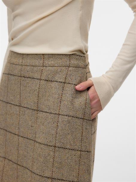 VMGEMMA HW ABOVE KNEE WOOL BLEND SKIRT light grey melange