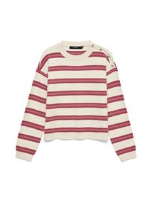 VMGOLD STRIPE LS O-NECK PULLOVER birch2