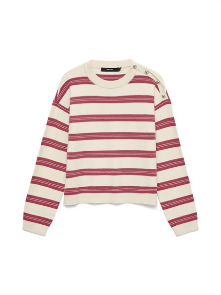VMGOLD STRIPE LS O-NECK PULLOVER birch2