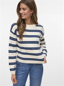 VMGOLD STRIPE LS O-NECK PULLOVER birch