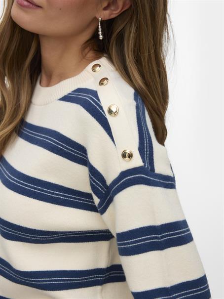 VMGOLD STRIPE LS O-NECK PULLOVER birch