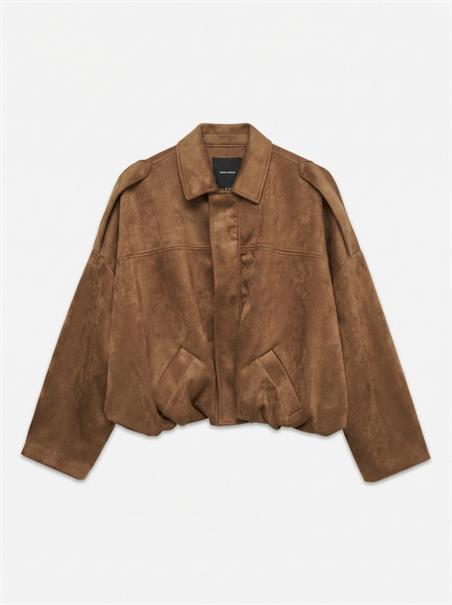 VMHAZEL LS FAUX SUEDE BOMBER JACKET NOOS cognac