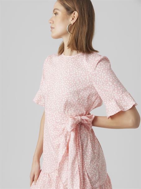 VMHENNA 2/4 O-NECK SHORT DRESS NOOS geranium pink