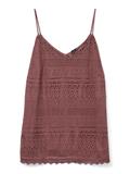 VMHONEY LACE SINGLET WVN GA rose brown