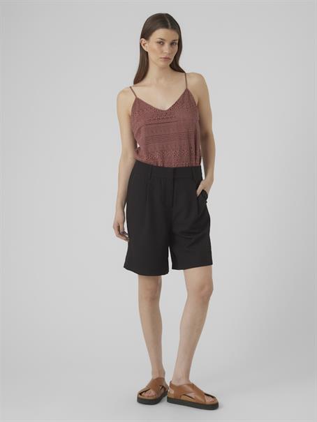 VMHONEY LACE SINGLET WVN GA rose brown