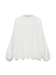 VMIBEA L/S SHIRT WVN BTQ GA cloud dancer
