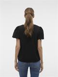VMIDUN S/S V-NECK SHIRT WVN BTQ black