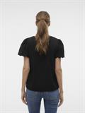 VMIDUN S/S V-NECK SHIRT WVN BTQ black