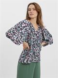VMINGA 2/4 V-NECK TOP WVN black
