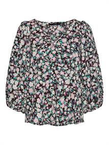 VMINGA 2/4 V-NECK TOP WVN black