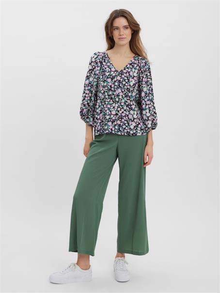 VMINGA 2/4 V-NECK TOP WVN black