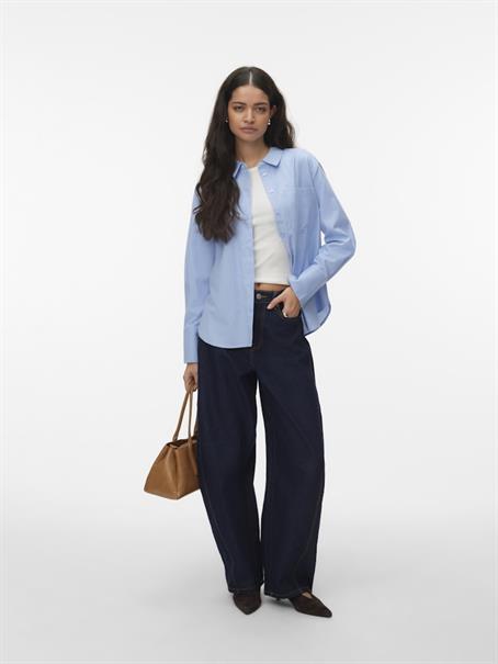 VMINGE L/S SHIRT WVN BTQ brunnera blue