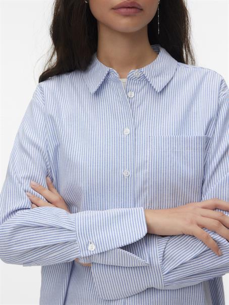 VMINGE L/S SHIRT WVN BTQ palace blue