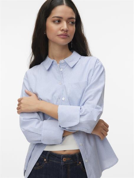 VMINGE L/S SHIRT WVN BTQ palace blue