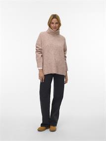 VMINGRID LS ROLL NECK PULLOVER NOOS pink dogwood
