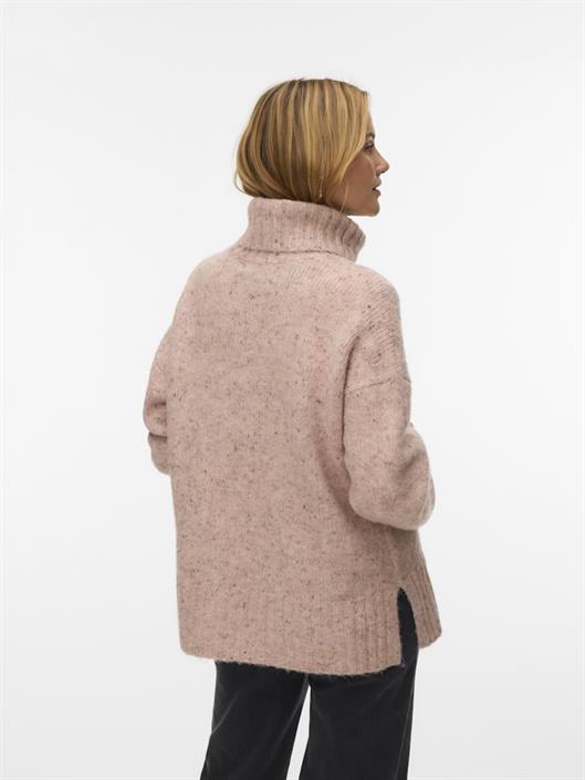 vmingrid-ls-roll-neck-pullover-noos-pink-dogwood